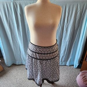 Black and White Patterned Skirt